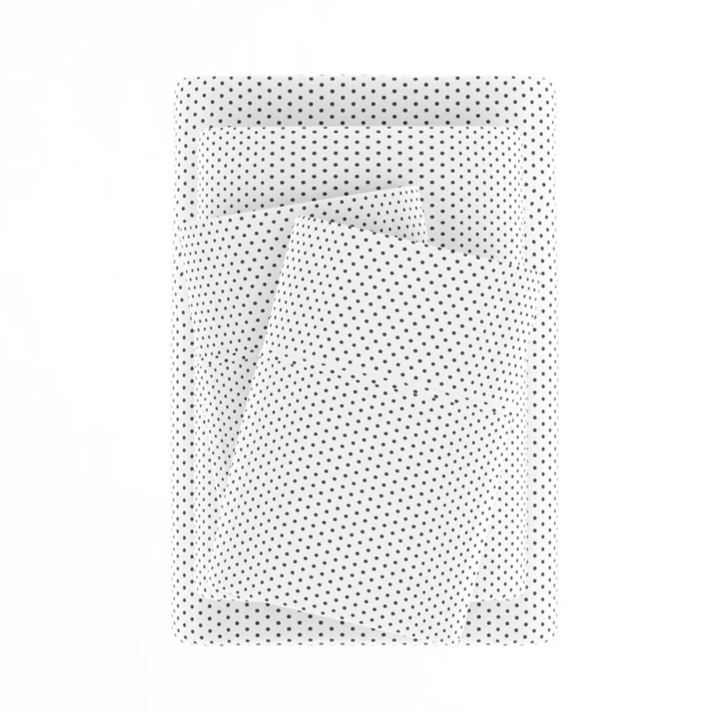 4 piece polka dot microfiber sheet set for queen